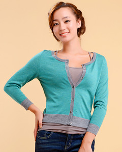 【Sheromo 诗若漫】毛领中<em>长款配</em>腰带<em>开衫</em>毛