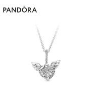 Pandora潘多拉 密镶天使之翼少女心爱心项链
