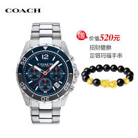【COACH蔻驰】KENT系列三眼计时钢带石英防水男表