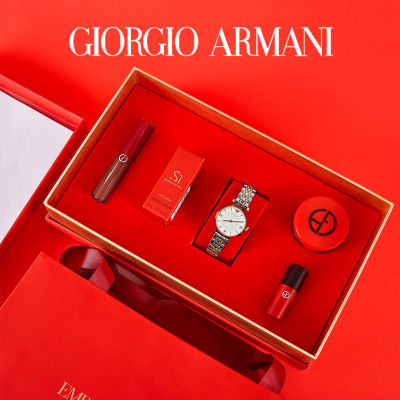 【Armani阿玛尼】满天星钢带石英女手表五件套礼盒