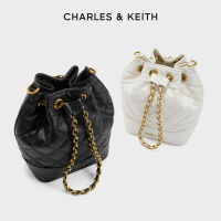 【Charles&Keith】菱格链条水桶包单肩腋下包CK2-10781983