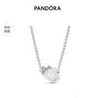 【Pandora潘多拉】520礼物 白玫瑰项链