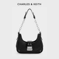 【Charles&Keith】拼接链条月亮包腋下包CK2-40271053