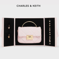 【Charles&Keith】520限定礼盒款菱格爱心扣小方包CK17-50671661