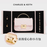 【Charles&Keith】限定礼盒款菱格爱心扣小方包