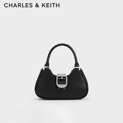 【Charles&Keith】复古皮带饰扣手提包斜挎包女CK2-50671547