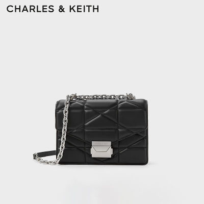 【Charles&Keith】通勤链条单肩包腋下包小方包女CK2-80782204