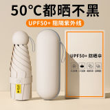 五折8骨加厚黑胶防晒晴雨两用伞（配胶囊盒）