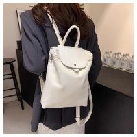 纯色大容量时尚百搭休闲包女士双肩背包